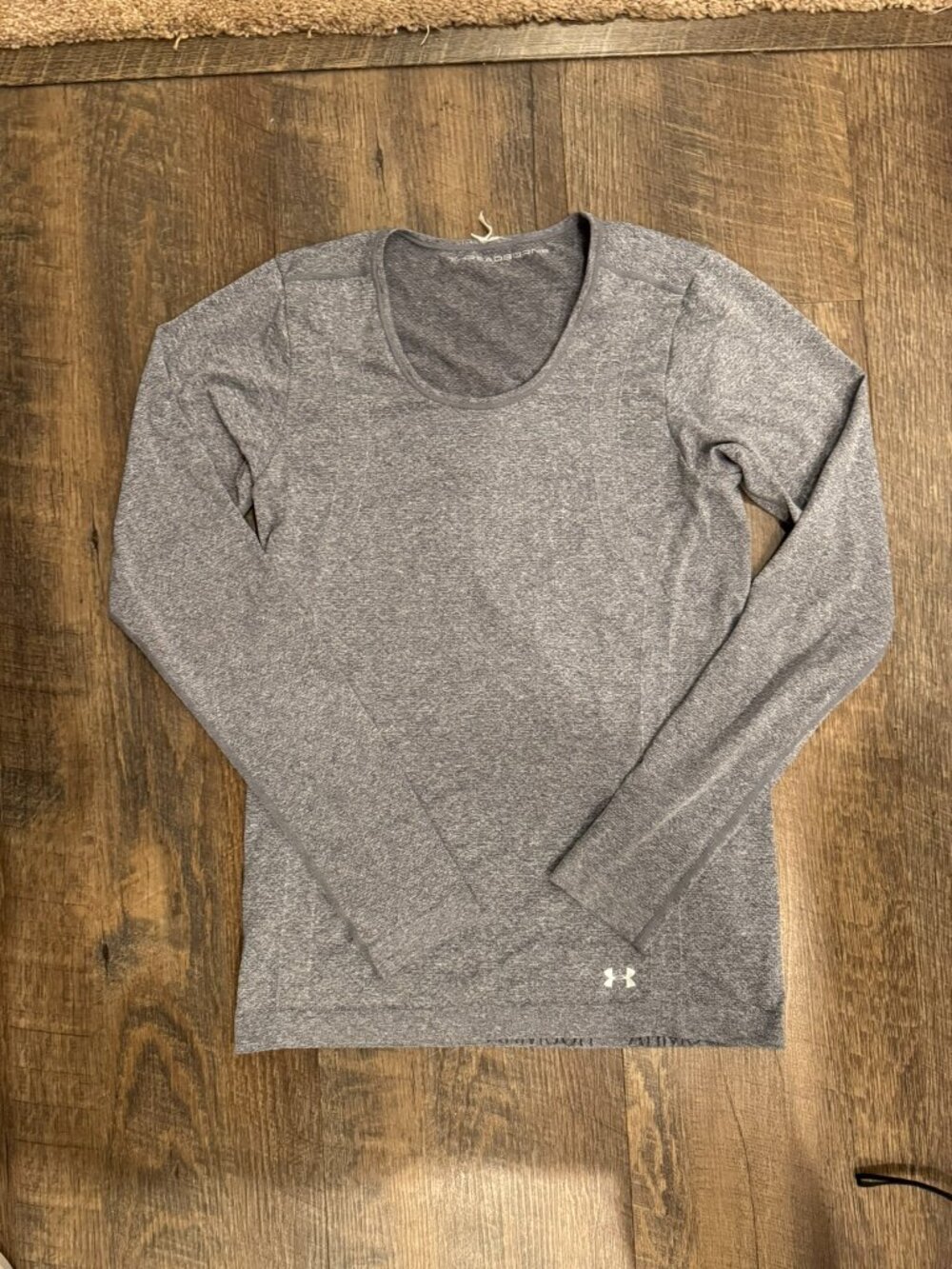 Under Armour Threadborne Seamless Long Sleeve Gray Shirt - Women's Medium